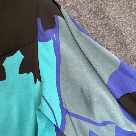 Diane Von Furstenberg Floral Garden Silk Boat Neck Mini Dress - Picture 4 of 5